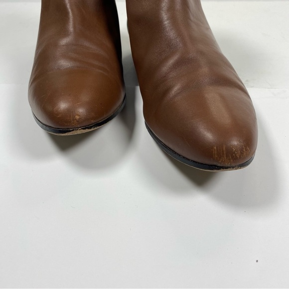 J Crew Cognac Brown Chelsea Pull On Boots Ankle Booties size 8 EO824 - Picture 8 of 11